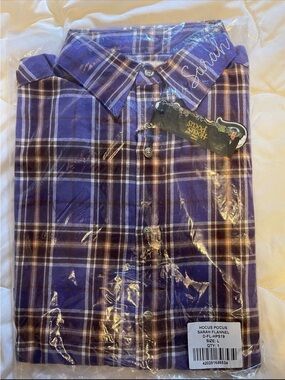 Sarah Sanderson Cakeworthy Disney Hocus Pocus Flannel NWT Large Rare Sealed